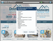 Tablet Screenshot of delawarehomeownerrelief.com